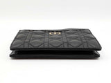 Christian Dior Caro Zipped Pouch In Black Cannage-quilted Calfskin Fw0526lzxzdu