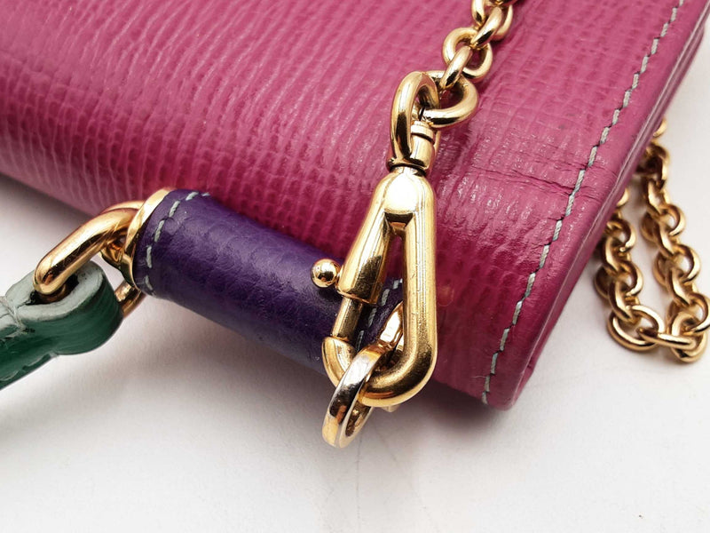 Dolce & Gabbana Sicily Von Mini Wallet On Chain Pink Wallet Sd0925lrzsa