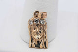 10k Yellow Gold Jesus Face Pendant With Diamonds 2.7 Grams Eb0226lxzsa