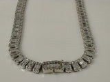 14k White Gold Diamond Tennis Link Chain 147.8 Grams 25 Inch Vc0625przxz