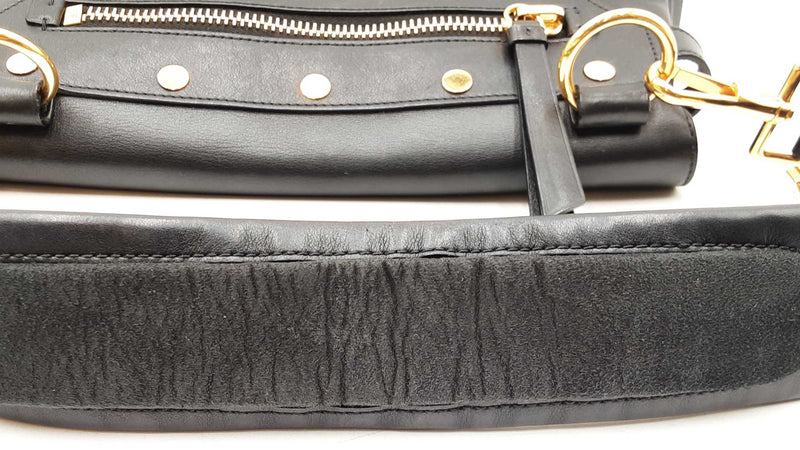 Tom Ford Zipper Strap Black Leather Shoulder Bag Fw0824pcrdu