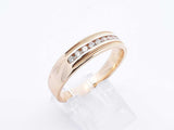 0.18 Cttw Diamond & 10k Yellow Gold Wedding Band 5.4 Grams Size 11 Fw0824rzxdu