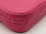 Fendi Embossed Logo Pink Nappa Leather Baguette Shoulder Bag Eb0826sxzde