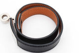 Hermes Kelly Double Tour Black Leather Bracelet Eb0426lxzsa