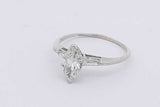 1.0ctw Marquis Diamond Ring In 14k White Gold 2 Grams Size 8.5 Eb0325lexzsa