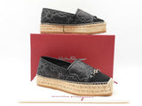 Salvatore Ferragamo Kim Gal Gancini Embroidered Espadrilles Size 8 Fw0926loxdu