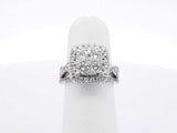1.98 Cttw Diamond & 14k White Gold Bridal Set 6 Grams Size 5 Fw0125lzxdu