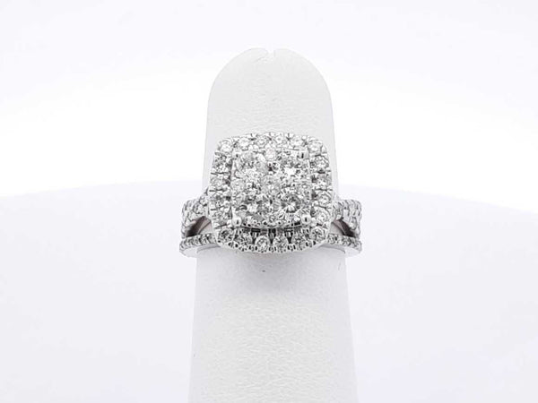 1.98 Cttw Diamond & 14k White Gold Bridal Set 6 Grams Size 5 Fw0125lzxdu