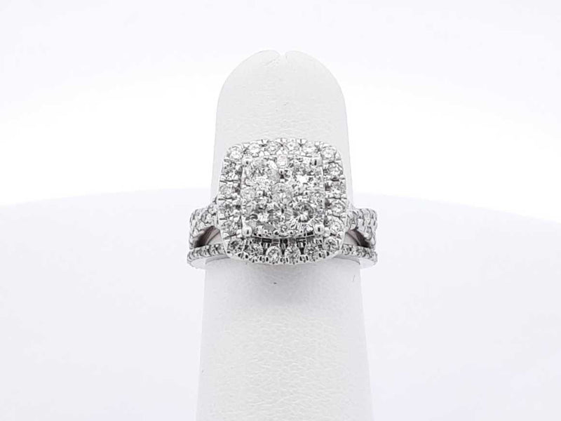 1.98 Cttw Diamond & 14k White Gold Bridal Set 6 Grams Size 5 Fw0125lzxdu