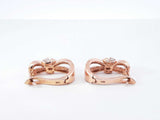 Diamond & 14k Rose Gold Bowknot Leverback Earrings 3.8 Grams Fw0925lczdu