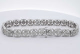 7.82cttw Diamond Tennis Bracelet 10k White Gold 26.3 Grams 8.5 Inch Eb0726lrxzsa