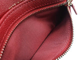 Chanel Red Quilted Cavier Leather Wallet Do0325erxde