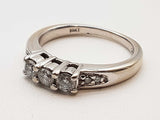 0.30 Cttw Diamonds 14k White Gold 3.5g Ring Size 5.5 Do0325ooxde