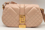 Versace Pink Quilted Leather Greca Goddess Shoulder Bag Eb0125rxzsa