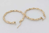 18k Yellow Gold Twisted Hoop Earrings 1.9 Grams Eb0926lrxsa
