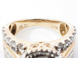 2.0 Cttw Diamond & 10k Yellow Gold Double Halo Ring 7.1 Grams Size 6.5 Fw0826irxdu