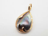 Dark Iridescent Mother Of Pearl 14k Yellow Gold 11.38g Ensemble Do0626cxzde