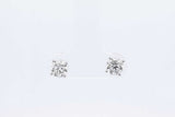 1.2cttw Diamond Stud Screwback Earrings In 14k White Gold 0.8 Grams Eb0626erxdu