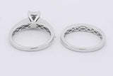 1.24cttw Princess Cut Diamond Wedding Set 14k White Gold 6.8g Sz 5.5 Eb0725pspsa