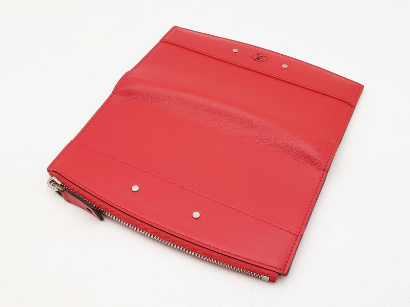 Louis Vuitton Steamer Leather Wallet In Red Lipstick Fw0625wzxdu