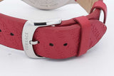 Versace 38mm Quartz Logo Halo Red Leather Strap Watch Eb0726lcrdu