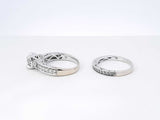 1.58 Cttw Diamond & 14k White Gold Wedding Set 8.1 Grams Size 7 Fw1224lxzxdu