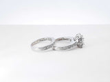 1.79 Cttw Diamond & 14k White Gold Halo Bridal Set 6.5 Grams Size 5 Fw0726erzdu