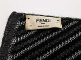 Fendi X Karl Lagerfield Black Woven Snap Pocket Scarf Do1225lcrde