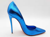 Christian Louboutin So Kate 120 Metallic Blue Heels Size Eu 40 Do0426lrzde
