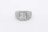 3.36cttw Diamond Ring In 14k White Gold 8.5 Grams Size 10.25 Eb0726lexzsa