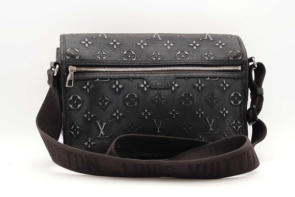 Louis Vuitton Cowhide Faded Monogram Archy Charcoal Messenger Sd0225lrzxsa