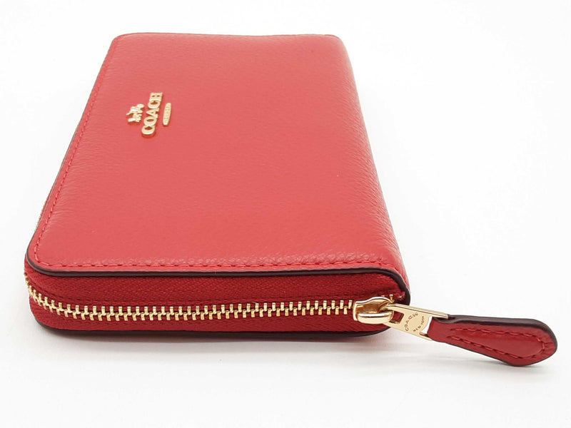 Coach Red Leather Id Zipper Wallet Do0825oxde