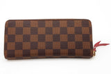 Louis Vuitton Damier Ebene Clemence Zip Around Wallet Eb0526oxzde