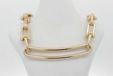 Tiffany & Co. 18k Yellow Gold Hardwear Elongated Link Necklace 43.2g Eb626rexzsa