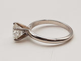 0.90 Carat Diamond 14k White Gold 2.1g Solitaire Ring Size 4.5 Do0425srxde