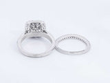 Lab Grown Diamonds 0.96ctw Wedding Set In 14k White Gold 6.89g Sz 5 Eb0224oxzsa