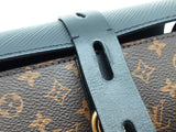 Louis Vuitton Glasses Case Brown Monogram Black Leather Chain Crossbody Bag Do0525loxzde