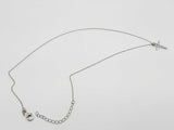0.55 Cwt Lab Diamond Chip Cross Pendant Chain Sterling Sliver Mk1225rzmia