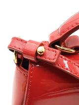 Versace La Medusa Mini Top Handle Red Patent Leather Crossbody Eb1125orxdu