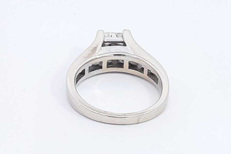 Approx. 1.34ctw Diamond Ring In 14k White Gold 5.7 Grams Size 6.25 Eb1124wrxdu