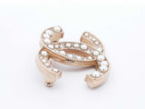 Chanel Cc Gold-tone Brooch In Faux Pearls & Strass Fw1025lrxdu