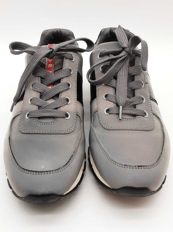 Prada 4e2718 Match Race Reflective Silver Gray Shoes Size Us 6.5 M Do0525lorde