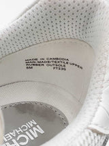 Michael Kors Wilma Trainers In Optic White Tech Canvas Size 8 Fw0126ordu