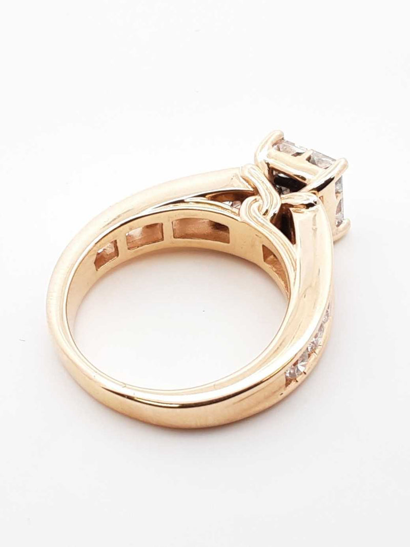 1.66 Cttw Diamond & 14k Yellow Gold Engagement Ring 7.4 Grams Size 6 Fwlzxzdu