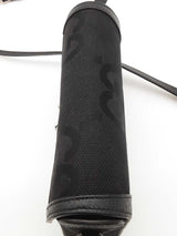 Gucci 1955 Horsebit Monogram Black Textured Canvas Crossbody Bag Eb1125pxzde