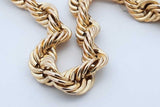 10k Yellow Gold Hollow Rope Chain Necklace 14.4 Grams 22 Inch Eb0426lxxzde