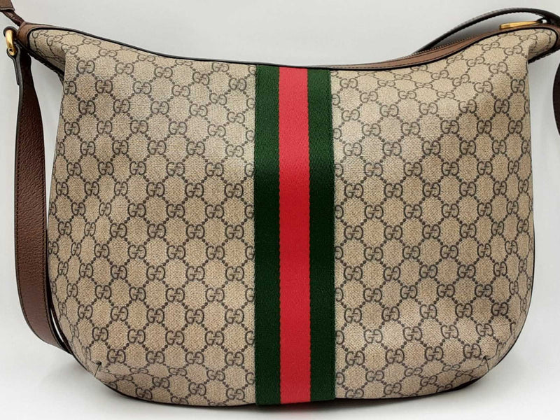 Gucci Gg Supreme Canvas Ophidia Web Hobo Shoulder Bag Eb1024ixzdu