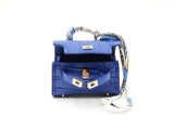 Mini Luxury Bag Charm In Royal Blue Fw0725edu