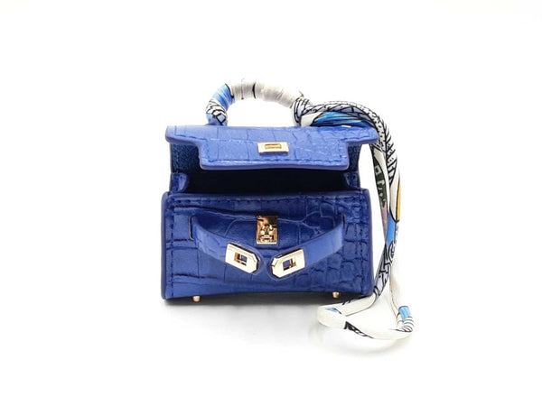 Mini Luxury Bag Charm In Royal Blue Fw0725edu
