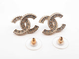 Chanel Autumn '16 Timeless Cc Logo Crystal & Gold-tone Stud Earrings Fw0326oezdu